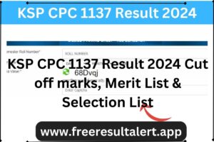 KSP CPC 1137 Result 2024 