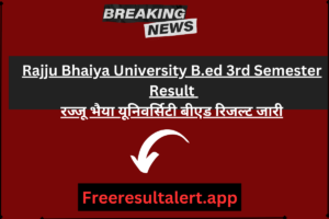 Rajju Bhaiya University B.ed 3rd Semester Result 