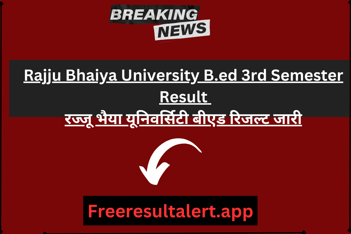 Rajju Bhaiya University B.ed 3rd Semester Result