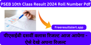 PSEB 10th Class Result 2024 Roll Number