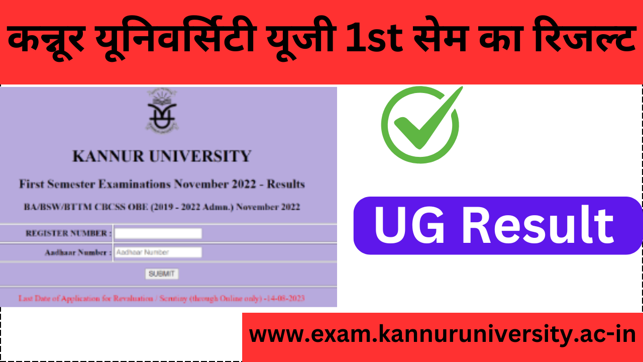 Kannur University UG 1st Sem Result 2024